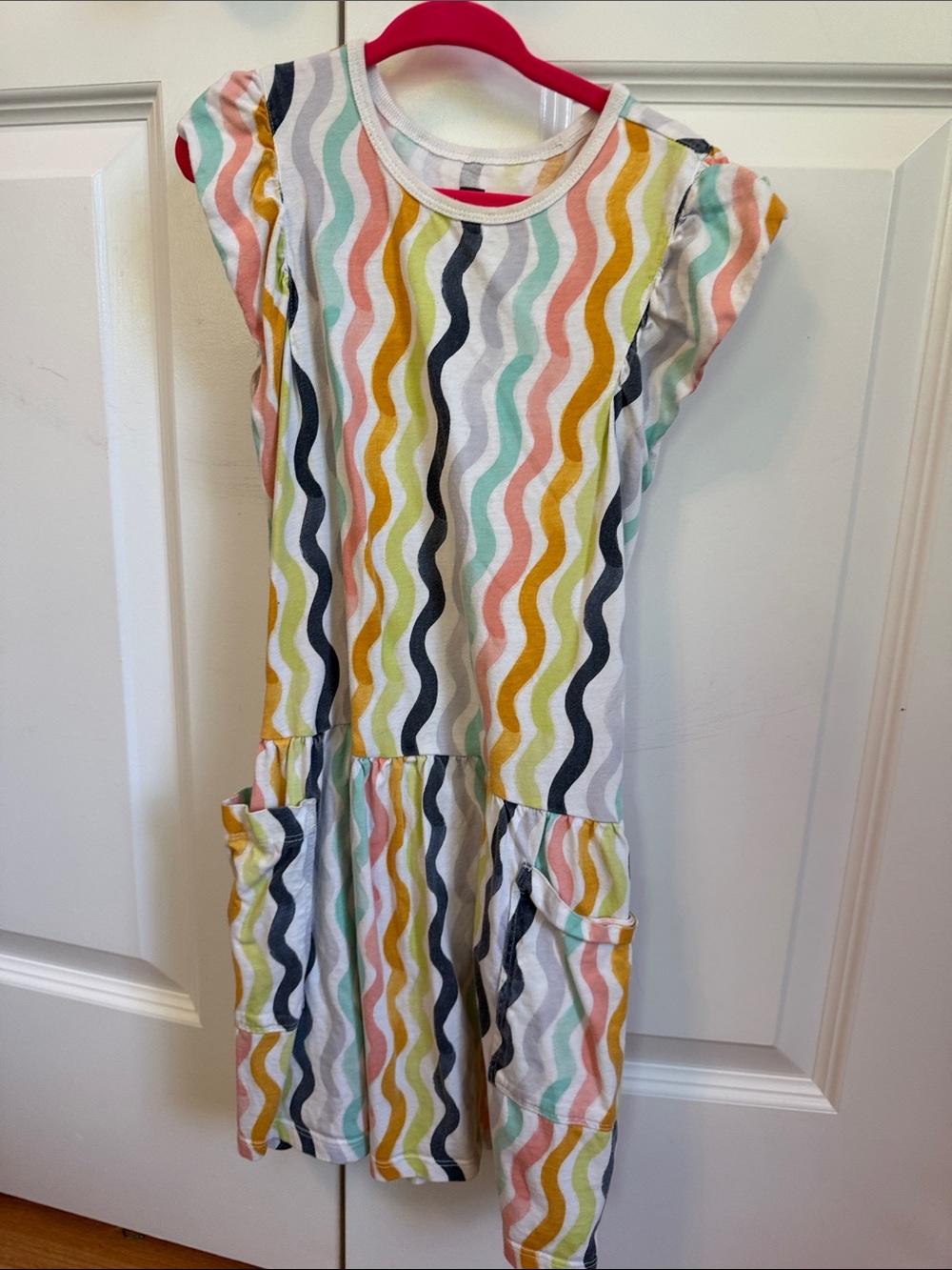 Tea Collection Multicolor Wavy Stripe Pocket Dress
